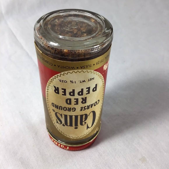 Cains Red Pepper 1 3/4 Oz 4” Glass Bottle Oz Vintage Spice Bottle - Picture 8 of 9